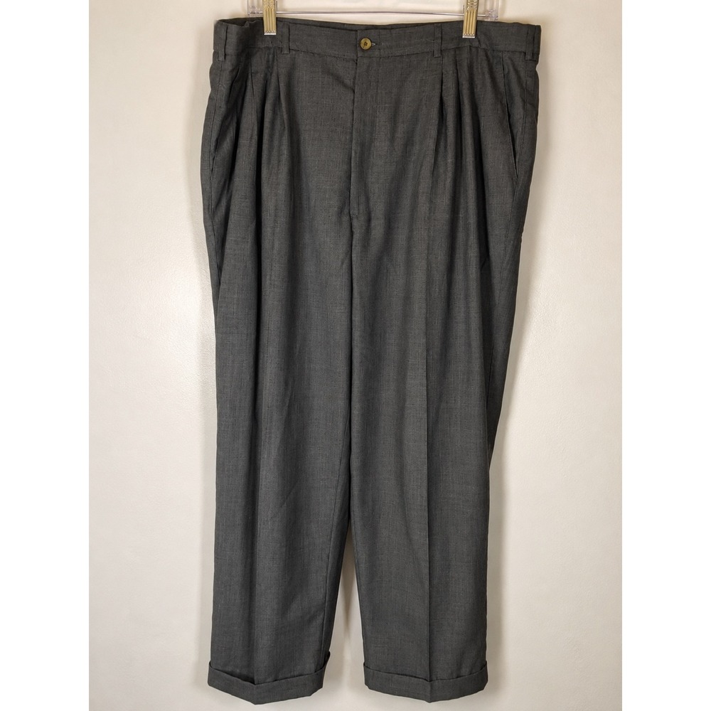 Thomson New Classics 42x32 Double Pleated Gray Dress Pants Career Office